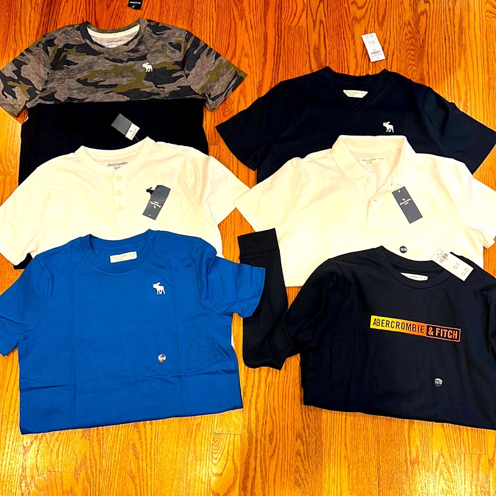 6 Abercrombie Kids shirts all brand new with tags size 15/16